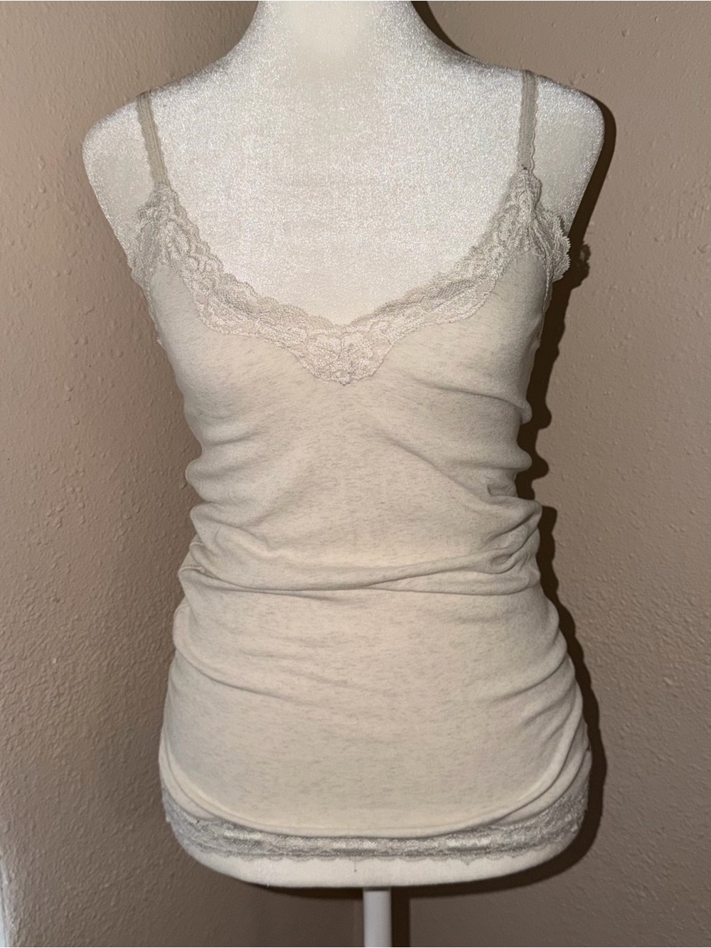 Vintage Y2K Hollister 2000s Lace Trim Cami Tank Top